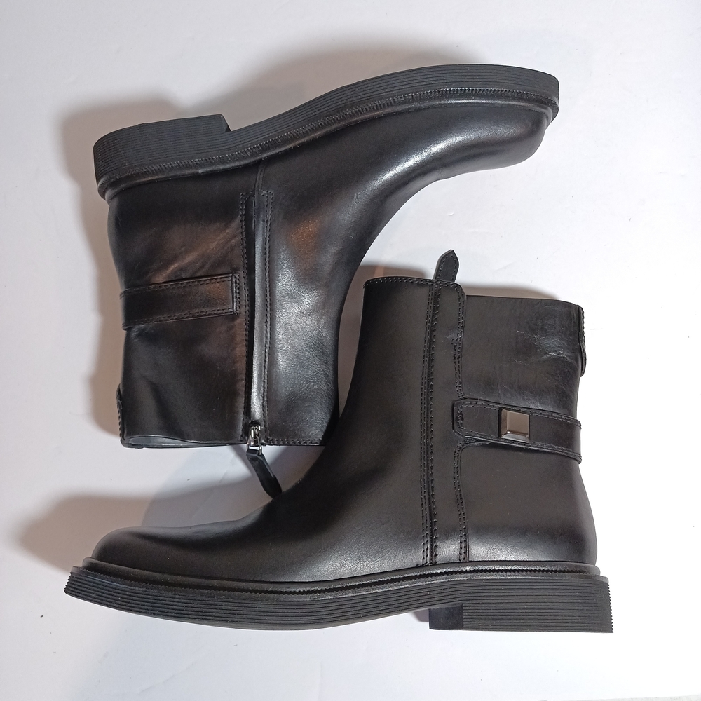 Franco Sarto Black Leather Ankle Boots
